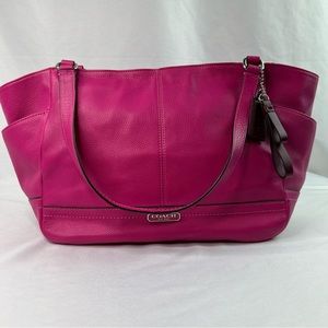 NWT COACH Rose Carrie Leather Tote Handbag